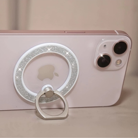 CASELIX Other - MagSafe Phone grip Holder Kickstand Phone Grip Finger Ring Grip White Glitter